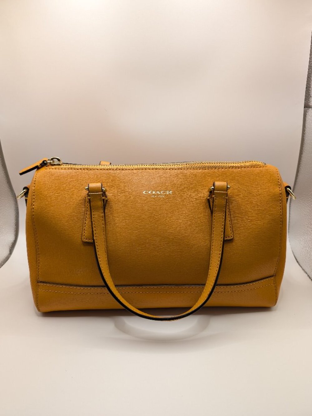 Coach Leather Shoulder Bag | Classic NYC Legacy | Orange Crossbody Purse